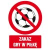 Znak TDC, Zakaz gry w piłkę