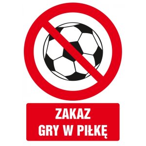 Znak TDC, Zakaz gry w piłkę