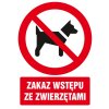 Znak TDC, Zakaz wstępu ze zwierzętami