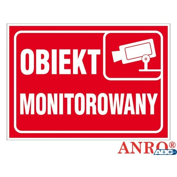 Naklejka informacyjna obiekt monitor/BHP Z-R111 F 150X210 ANPRO