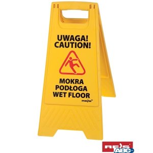 Stojak ze znakiem Wet FLOOR  /  MOKRA PODŁOGA REIS