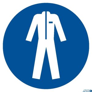 Naklejka NAKAZ STOSOWANIA ODZIEŻY OCHRONNEJ 200x200 ZZ-16N Norma PN-93 (X)