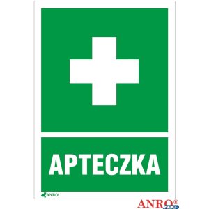Naklejka APTECZKA PIERWSZEJ POMOCY 100x140 ZZ-8I-1 F ANPRO