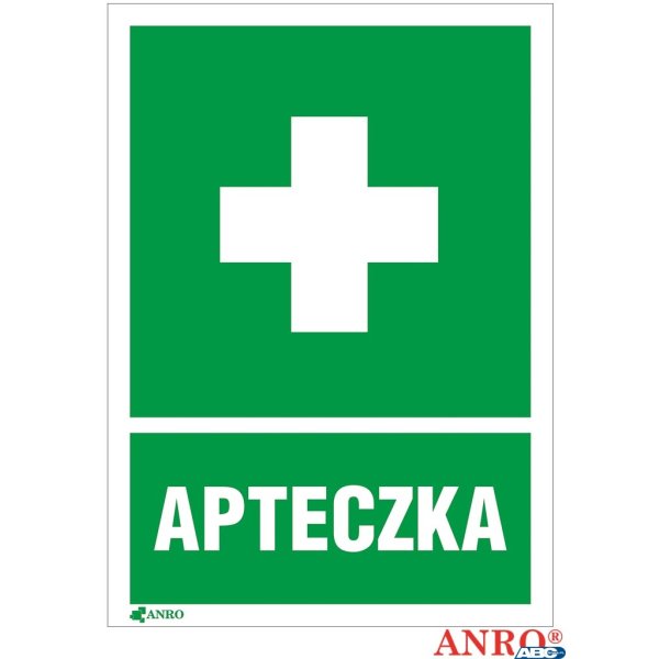 Naklejka APTECZKA PIERWSZEJ POMOCY 100x140 ZZ-8I-1 F ANPRO