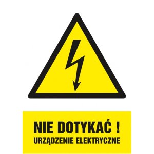 Znak TDC, Nie dotykać! Urządzenie elektryczne