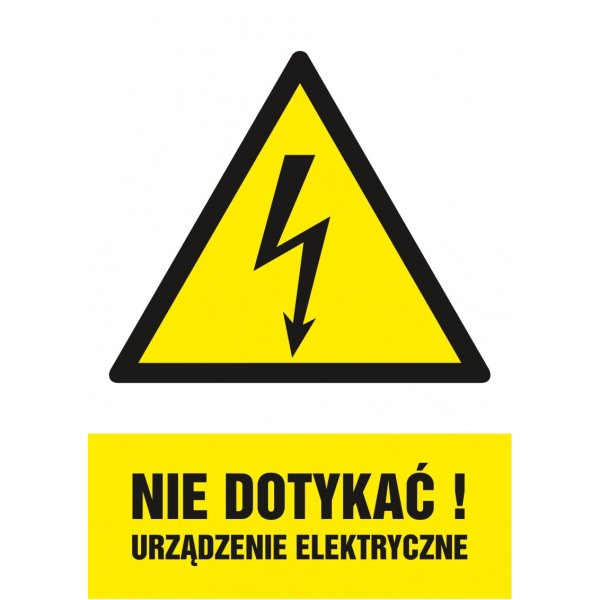 Znak TDC, Nie dotykać! Urządzenie elektryczne