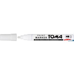 Marker olejowy, fibrowa końcówka 2,5mm, biały TO-440 Toma