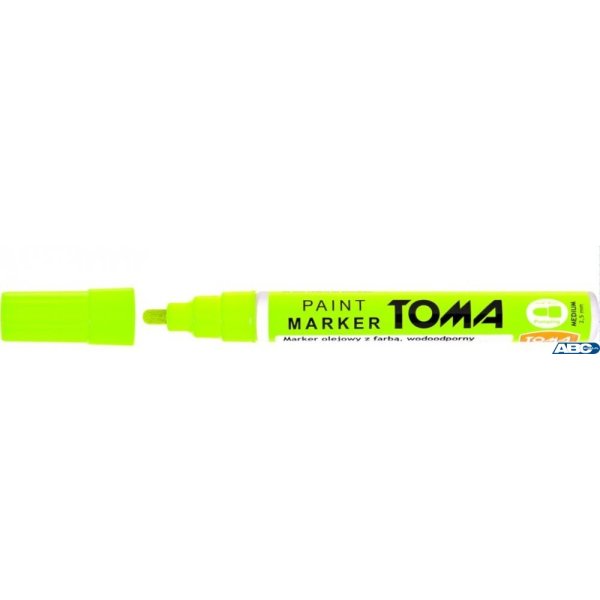 Marker olejowy, fibrowa końcówka 2,5mm, zielony neon TO-440 Toma