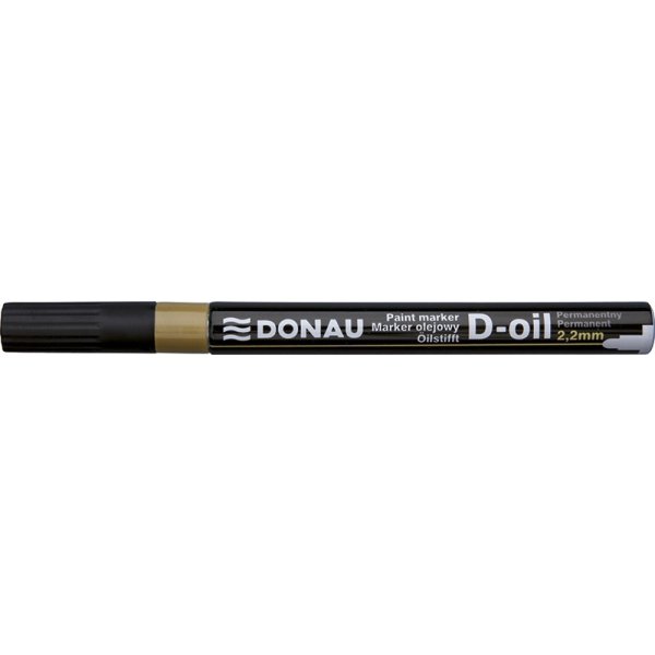 Marker olejowy DONAU, 2,2mm, zawieszka, złoty