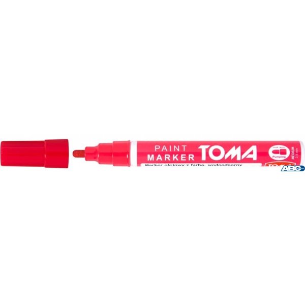 Marker olejowy, fibrowa końcówka 2,5mm, czerwony TO-440 Toma