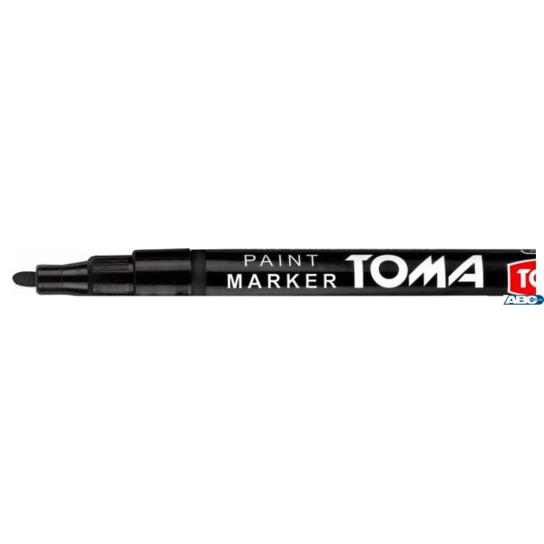 Marker olejowy,cienka fibrowa końcówka 1,5mm,  czarny TO-441 Toma