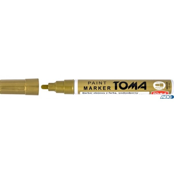 Marker olejowy, fibrowa końcówka 2,5mm, złoty TO-440 Toma