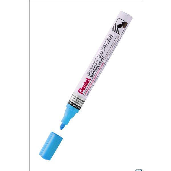 Marker olejowy Pentel średnia okrągła  końcówka,  MMP10-S błękitny