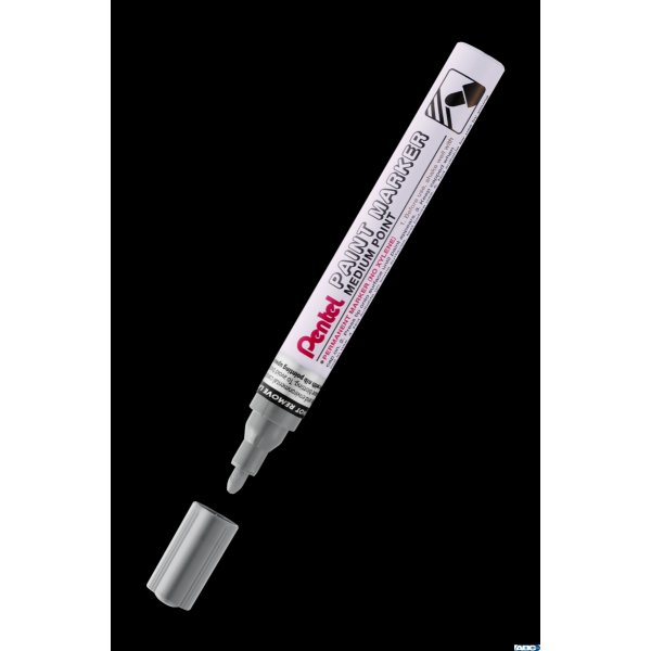 Marker olejowy Pentel średnia okrągła  końcówka,  MMP10-N szary