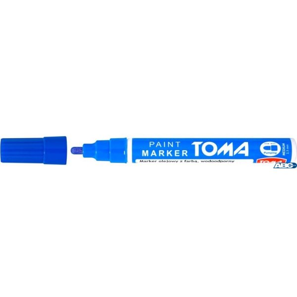 Marker olejowy, fibrowa końcówka 2,5mm, niebieski TO-440 Toma