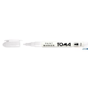 Marker olejowy,cienka fibrowa końcówka 1,5mm,  biały TO-441 Toma