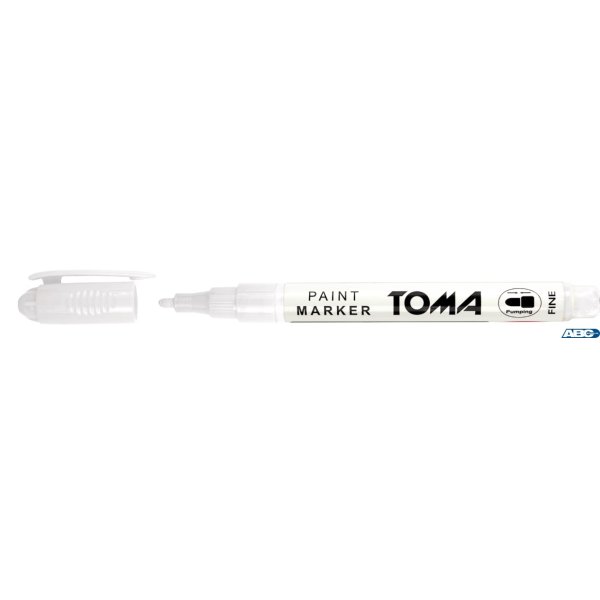 Marker olejowy,cienka fibrowa końcówka 1,5mm,  biały TO-441 Toma