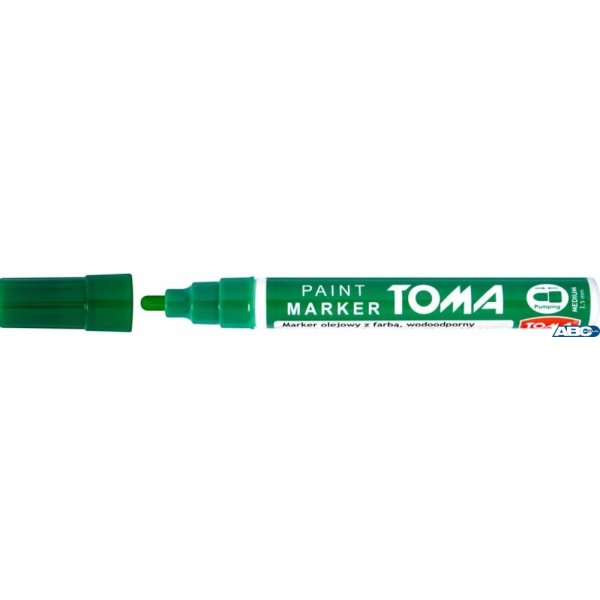 Marker olejowy, fibrowa końcówka 2,5mm, zielony TO-440 Toma