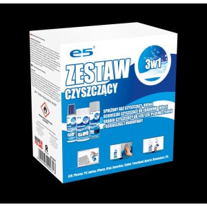 Zestaw czyszczący ITSEPTIC, chusteczki do LCD, sprężone powietrze, płyn ze ściereczką z mikrofibry