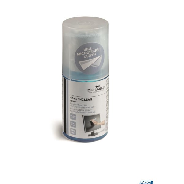 Zestaw do czyszczenia ekranów DURABLE (582300) płyn 200ml+ścierka fluid