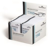 Chusteczki do czyszczenia okularów DURABLE (585302) 100szt (50x2szt)