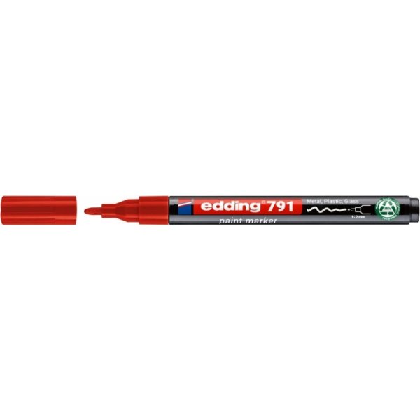 Marker olejowy e-791 EDDING, PCR, czerwony