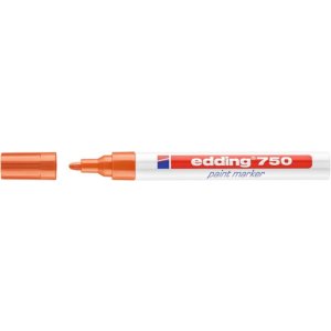 Marker olejowy e-750 EDDING, 2-4 mm, pomarańczowy