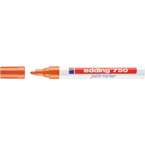 Marker olejowy e-750 EDDING, 2-4 mm, pomarańczowy
