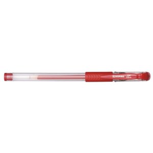 Długopis żelowy DONAU z wodoodpornym tuszem 0,5mm, czerwony