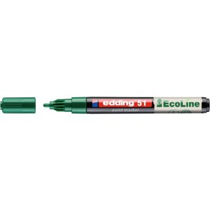 Marker olejowy na bazie wody e-51 EDDING EcoLine, 1-2mm, zielony