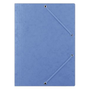 Teczka z gumką DONAU, preszpan, A4, 390gsm, 3-skrz., niebieska
