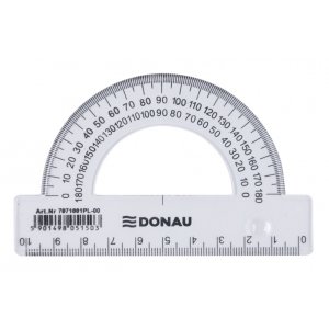 Kątomierz DONAU, 10cm, 180°, transparentny