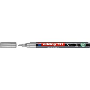 Marker olejowy e-791 EDDING, PCR, srebrny