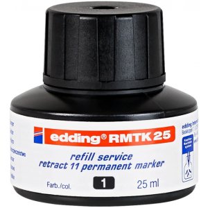 Tusz do uzupełniania markerów permanentnych EDDING retract 11 e-RMTK 25, czarny