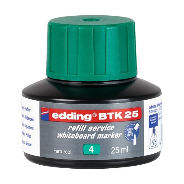 Tusz do uzupełniania markerów do tablic suchościeralnych E-BTK 25 EDDING, zielony