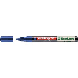 Marker olejowy na bazie wody e-51 EDDING EcoLine, 1-2mm, niebieski