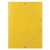 Teczka z gumką DONAU, preszpan, A4, 390gsm, 3-skrz., żółta