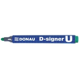 Marker permanentny DONAU D-Signer U, okrągły, 2-4mm (linia), zielony