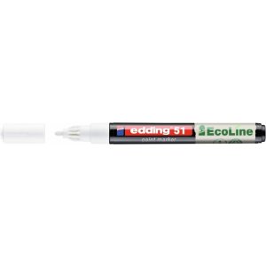 Marker olejowy na bazie wody e-51 EDDING EcoLine, 1-2mm, biały