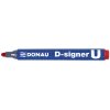 Marker permanentny DONAU D-Signer U, okrągły, 2-4mm (linia), czerwony