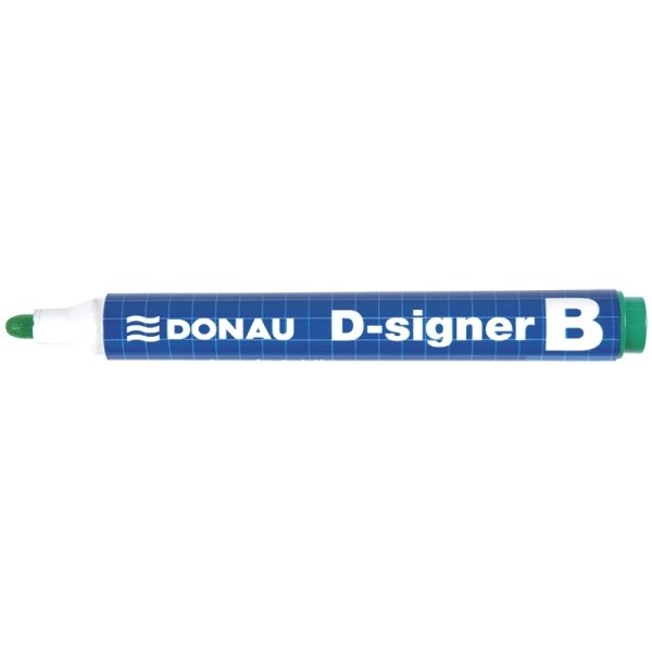 Marker do tablic DONAU D-Signer B, okrągły, 2-4mm (linia), zielony
