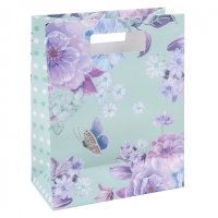 Torebka na prezenty DONAU HOME, laminowana, 26x32,5x10cm, całoroczna, z rączką, mix wzorów