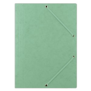 Teczka z gumką DONAU, preszpan, A4, 390gsm, 3-skrz., zielona