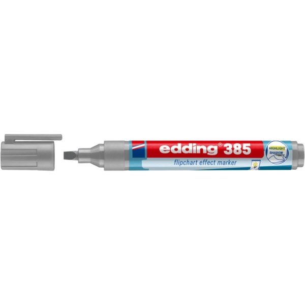 Marker do efektów na flipchartach e-385 EDDING, srebrnoszary