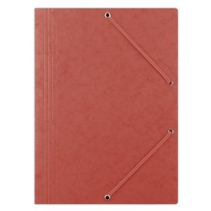 Teczka z gumką DONAU, preszpan, A4, 390gsm, 3-skrz., czerwona