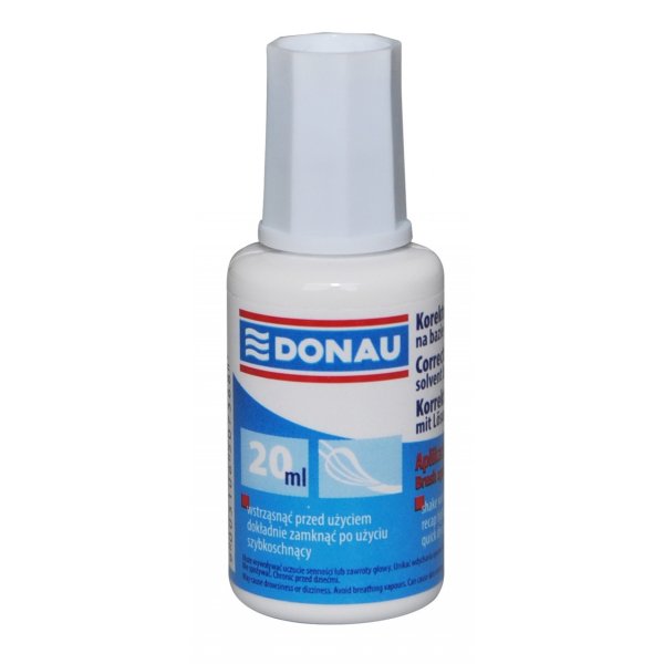 Korektor w płynie DONAU z pędzelkiem, 20ml