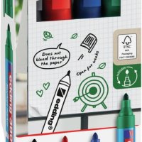 Marker do flipchartów e-380 EDDING, 1,5-3 mm, 4 szt., mix kolorów