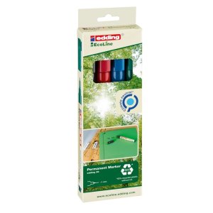 Marker permanentny e-35 EDDING Ecoline, 1mm, 4 szt., mix kolorów
