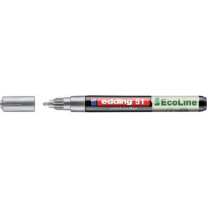 Marker olejowy na bazie wody e-51 EDDING EcoLine, 1-2mm, srebrny
