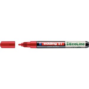 Marker olejowy na bazie wody e-51 EDDING EcoLine, 1-2mm, czerwony